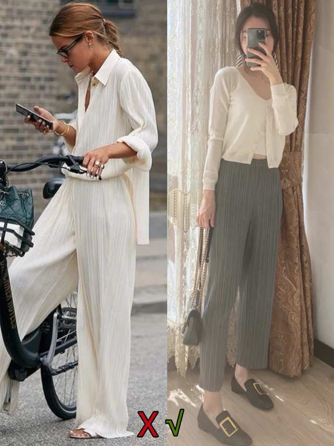 百褶裙该下岗了，今年流行的是“百褶裤”，时髦精致，谁穿了谁美