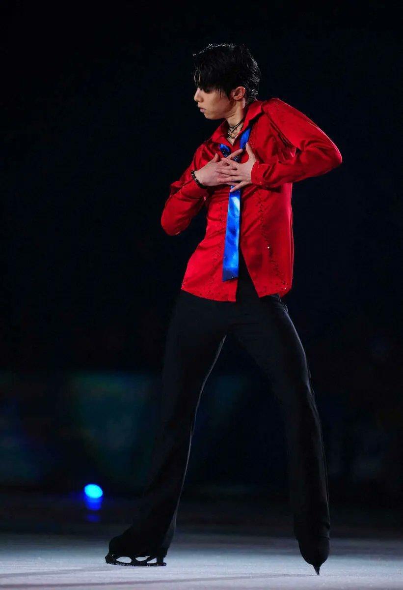 羽生结弦最后一场表演身体情况,羽生结弦从小到大谢幕礼细节
