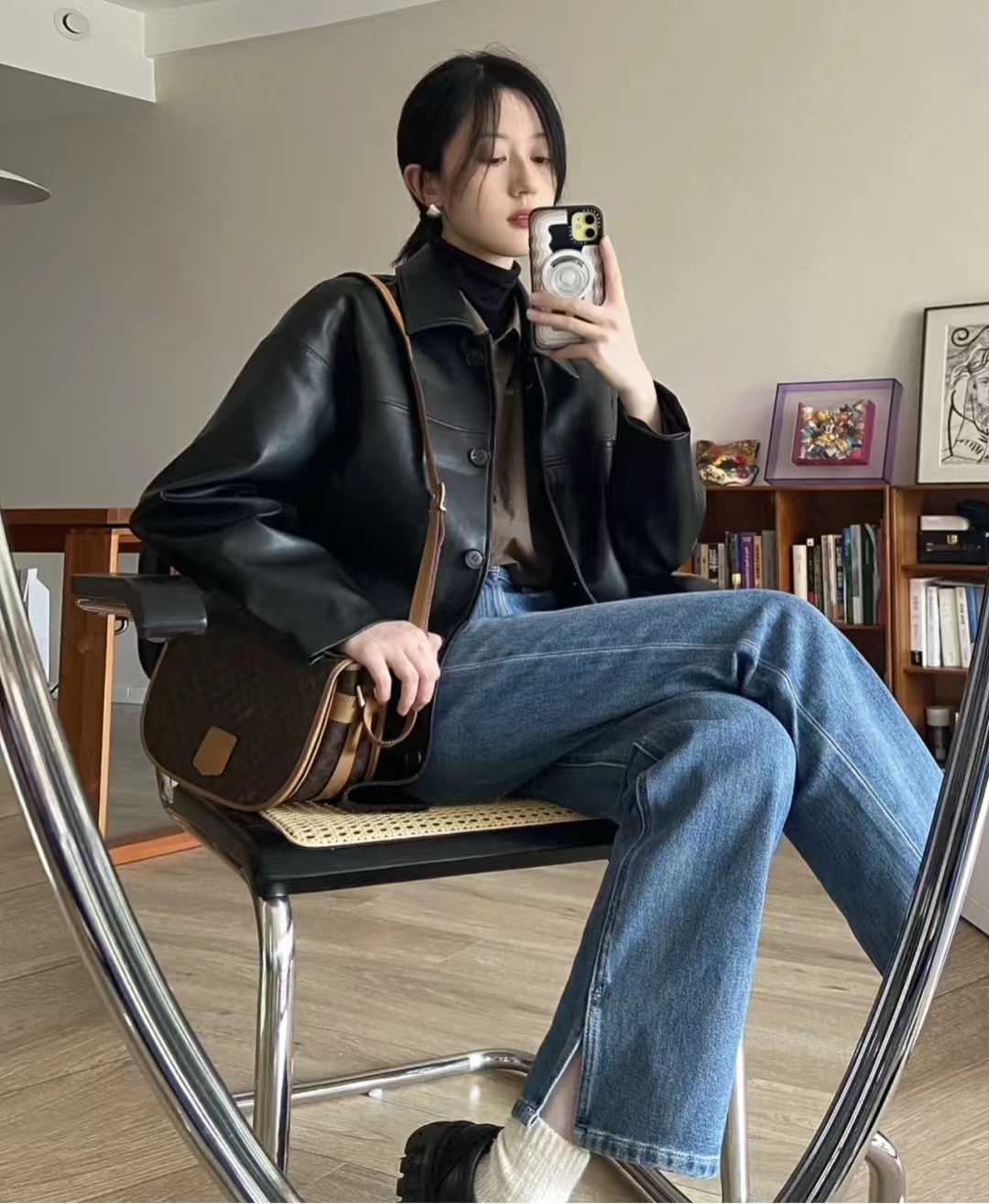 冬季黑色皮衣穿搭图片大全男,洋气黑色皮衣套装10岁