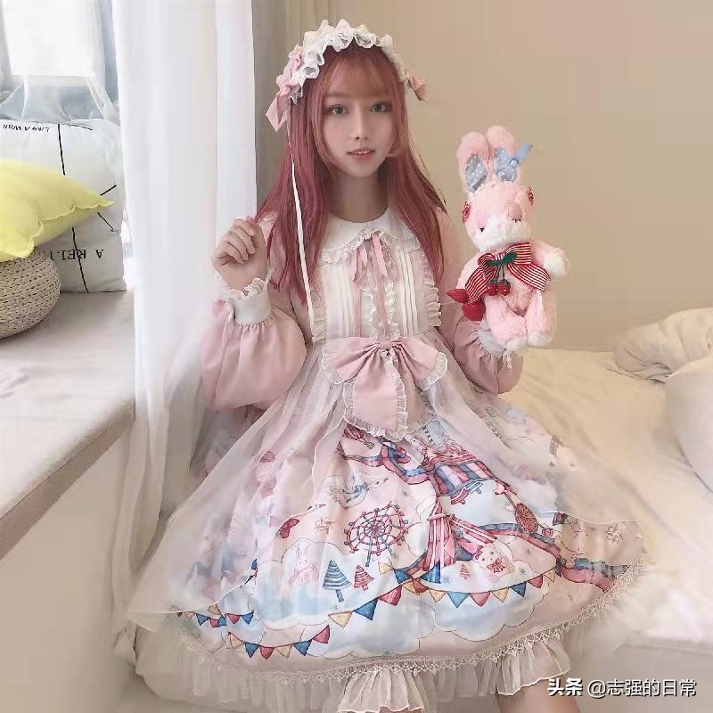 梦境游乐园洛丽塔连衣裙开箱,洛丽塔洋装华丽长款