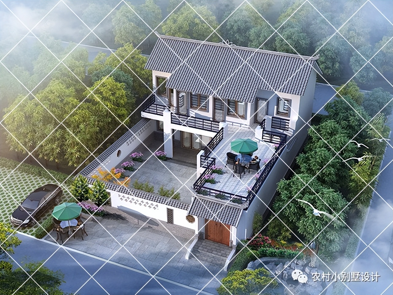 农村自建别墅带柴火灶设计,农村带堂屋柴火灶三层别墅实拍图