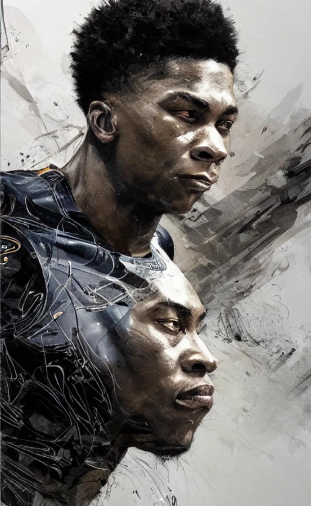 nba球星素描画像简单,素描球星怎么画