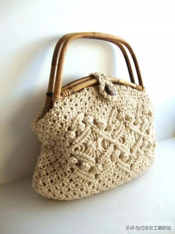 简单绳子编包包不用钩针,棉线绳编包包教程全过程