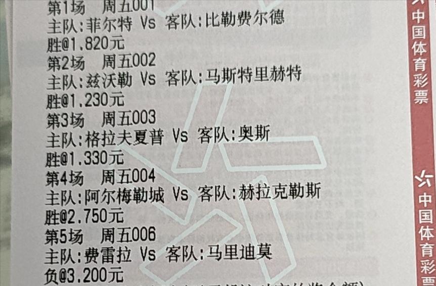 周六足球竞彩推荐比分4串1实单,今日足球竞彩4串1比分实单推荐