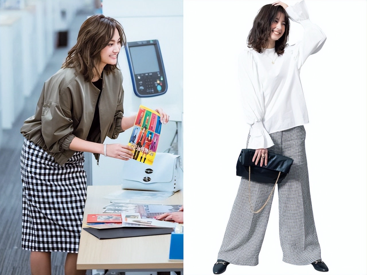 夏天穿格纹太气质了时髦又好看,格纹流行元素