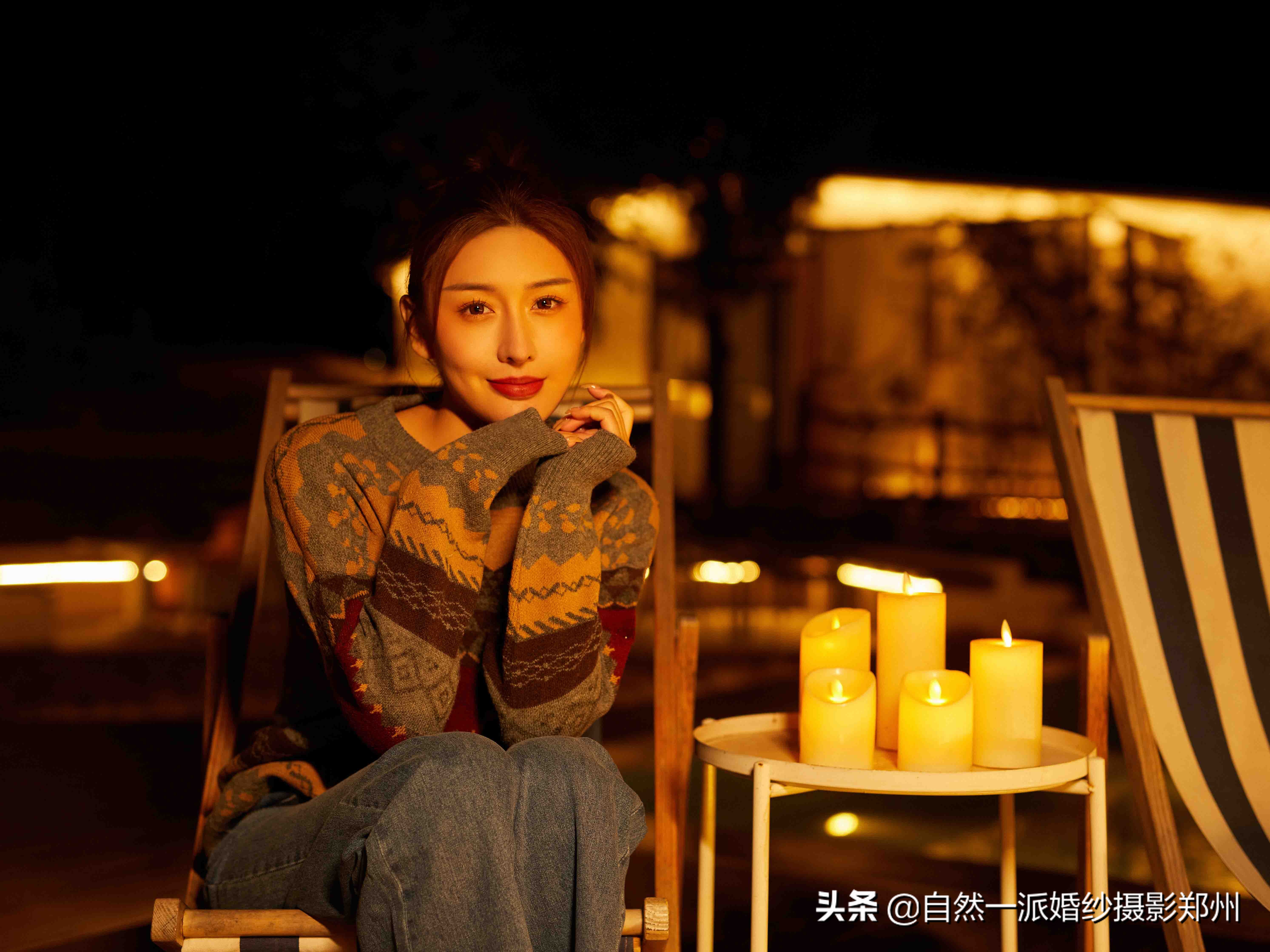 洛阳婚纱摄影、洛阳婚纱照、甜蜜又高级夜景婚纱照父母逢人就夸好