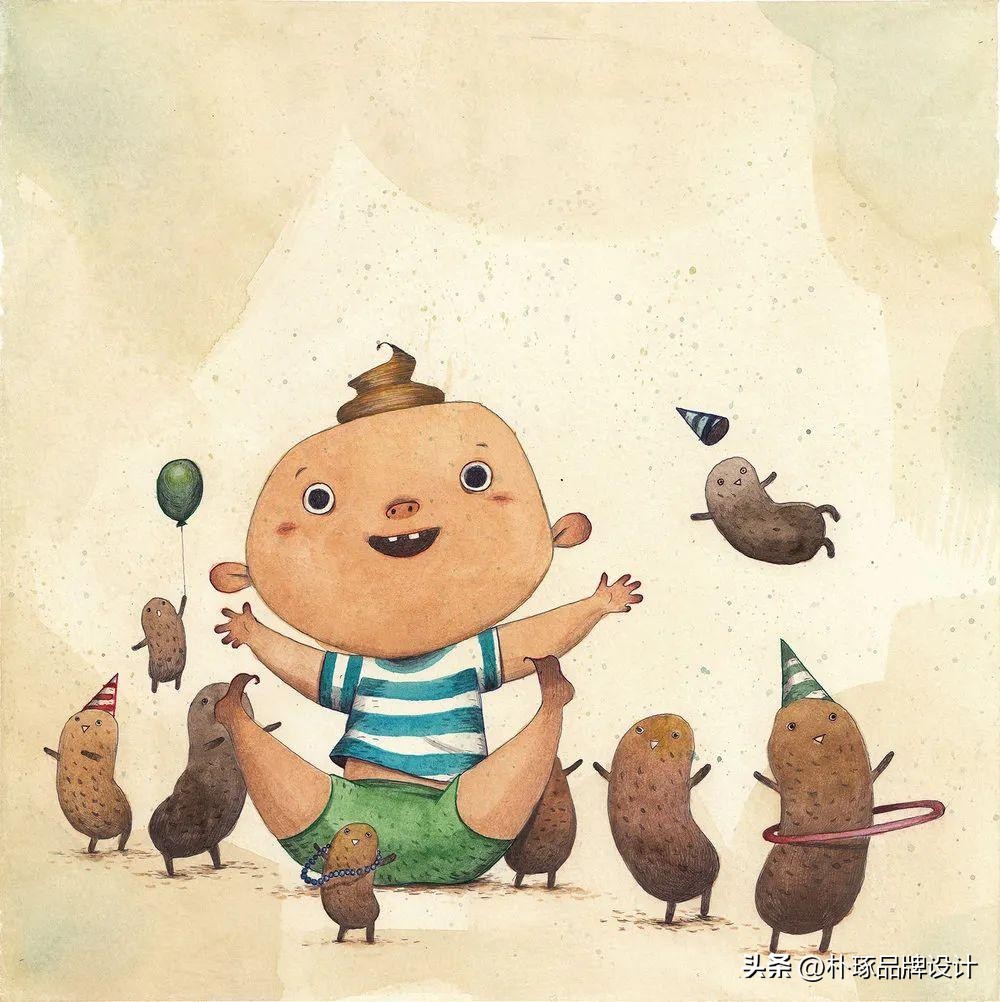 有深度意境的插画,如此清新淡雅的插画太有美感了