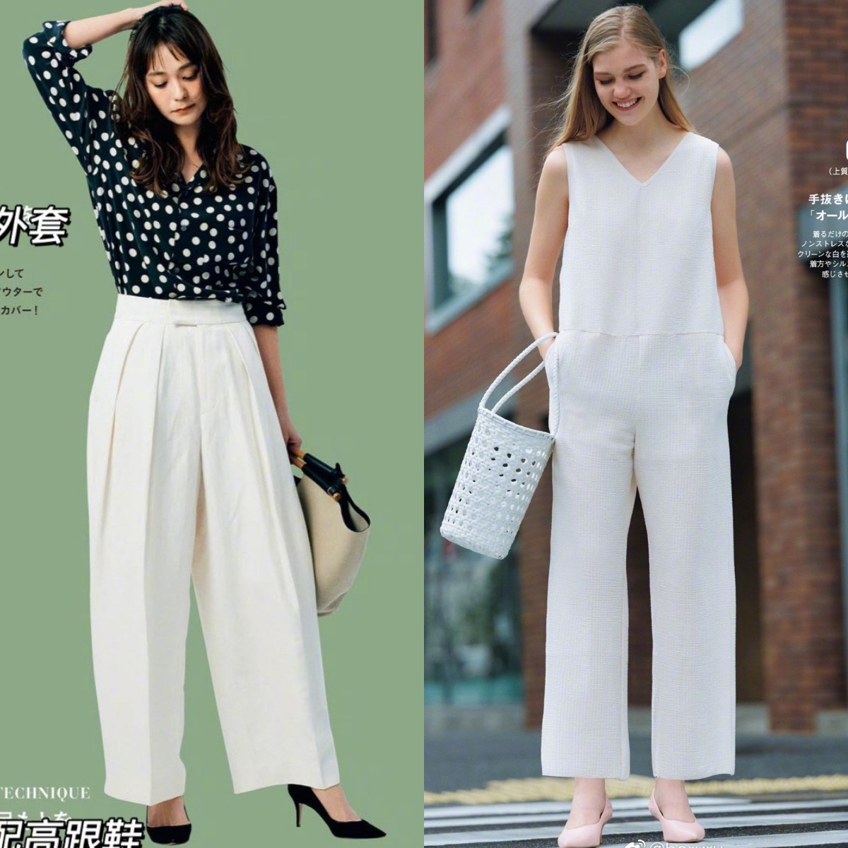 冬季米白色的裤子最佳搭配,白色裤子搭配任何颜色都好看