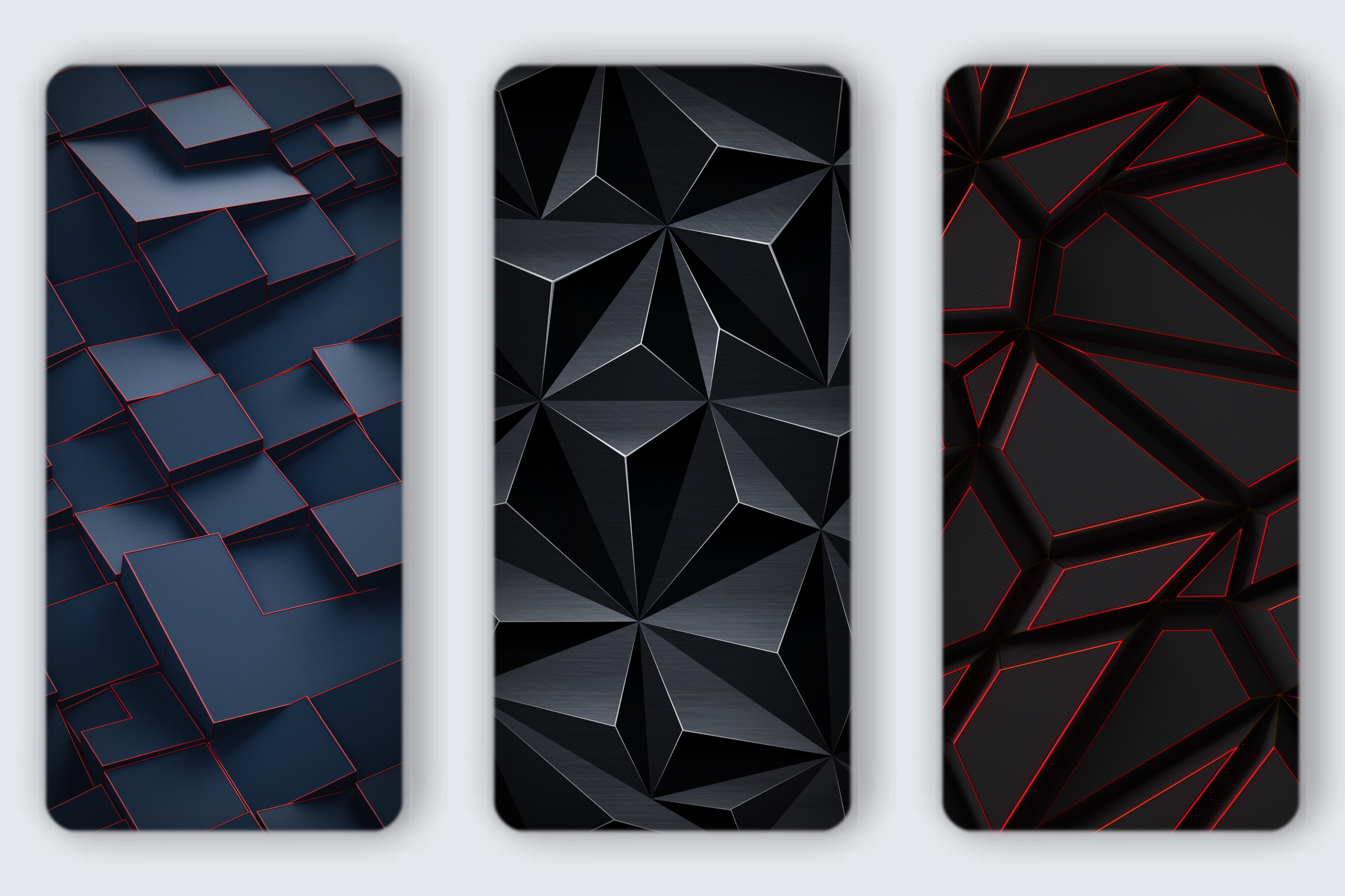 壁纸超清4k立体手机壁纸,曲面屏立体感超清黑色壁纸