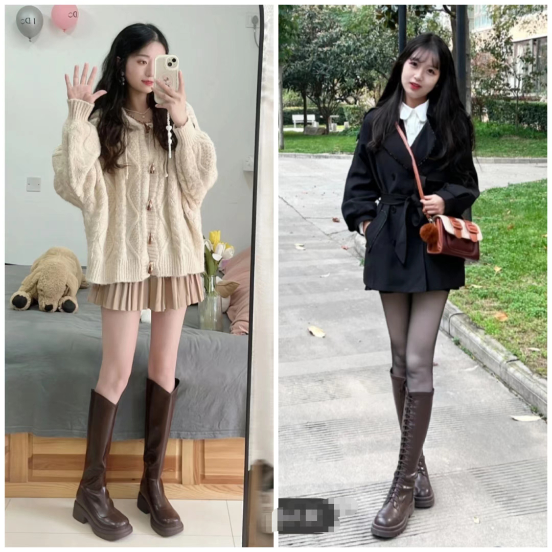 显瘦百搭又好看长筒宽靴,长筒高筒靴显瘦质感好显高