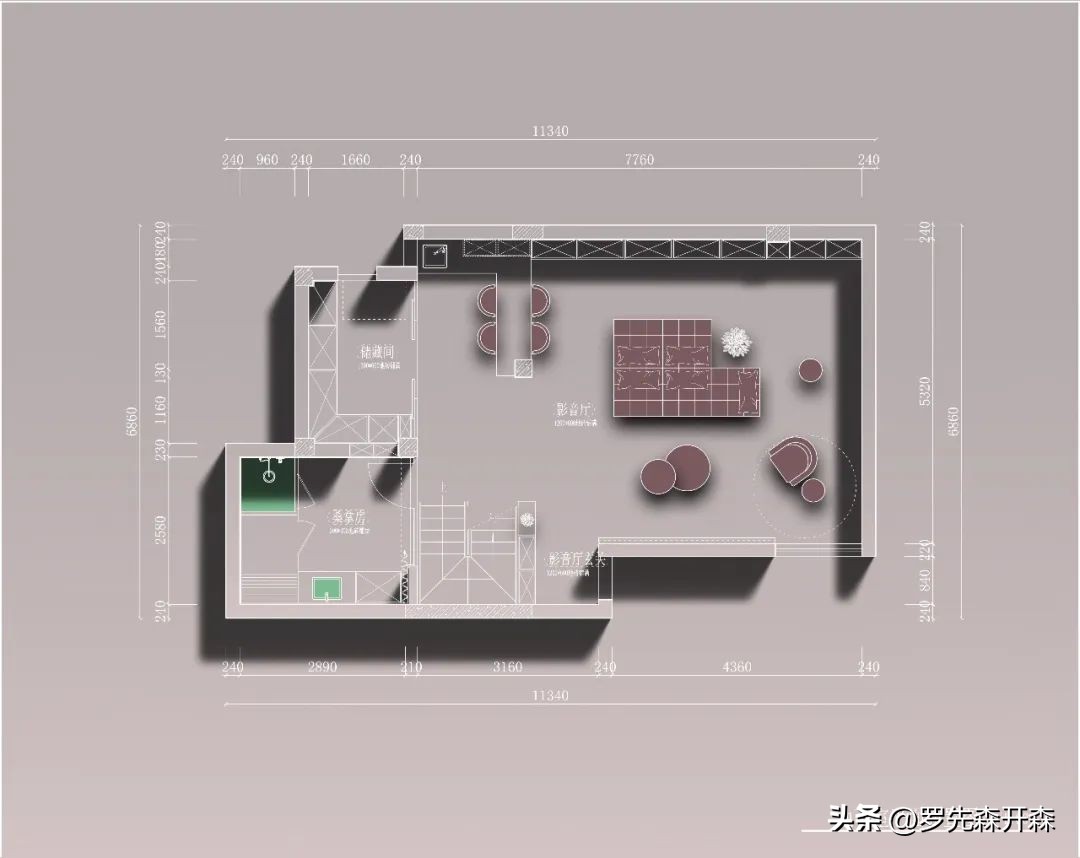 太好住了！汗蒸房、拳击馆统统搬回家，262㎡排屋法式轻奢混搭