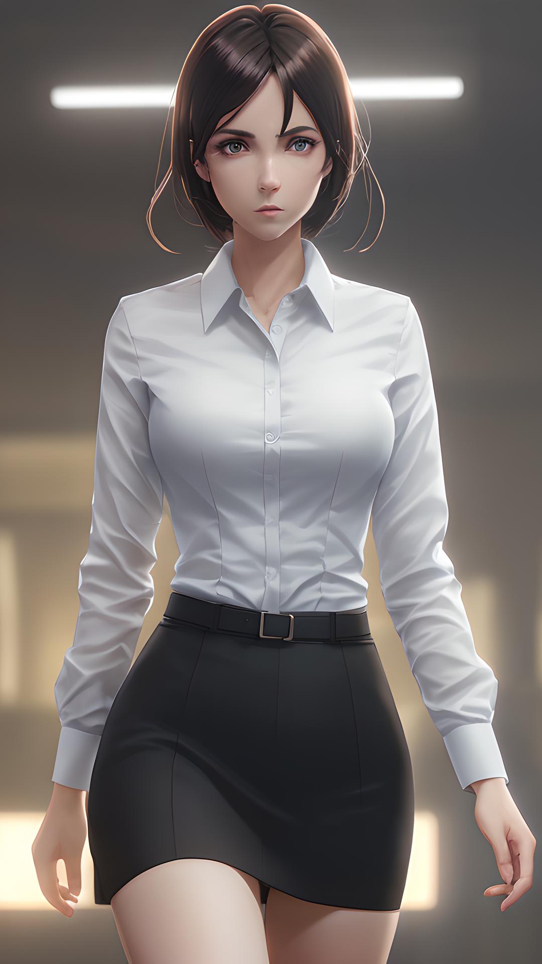 动漫办公室高清壁纸,二次元上班族壁纸