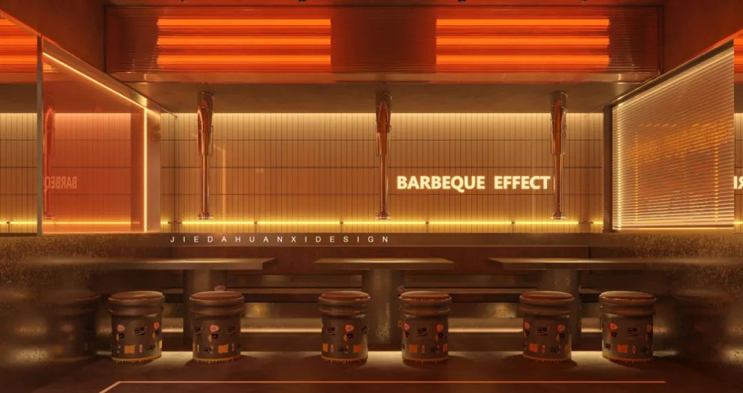 高端烤肉餐饮设计,烤肉店最平价的设计风