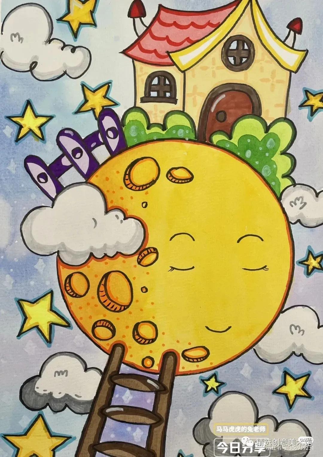 马克笔画儿童故事插画图,儿童简单马克笔绘画创意3-6岁