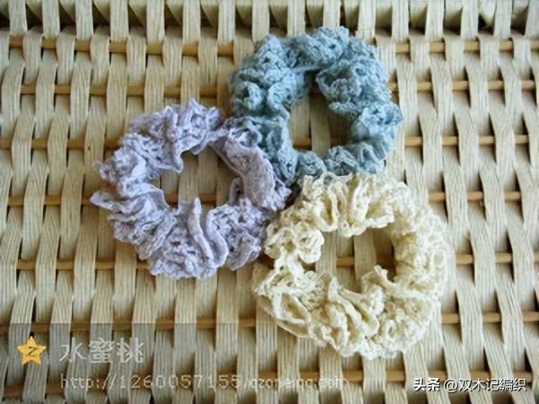 迷你发圈钩编教程,毛线发圈的各种钩法看合集
