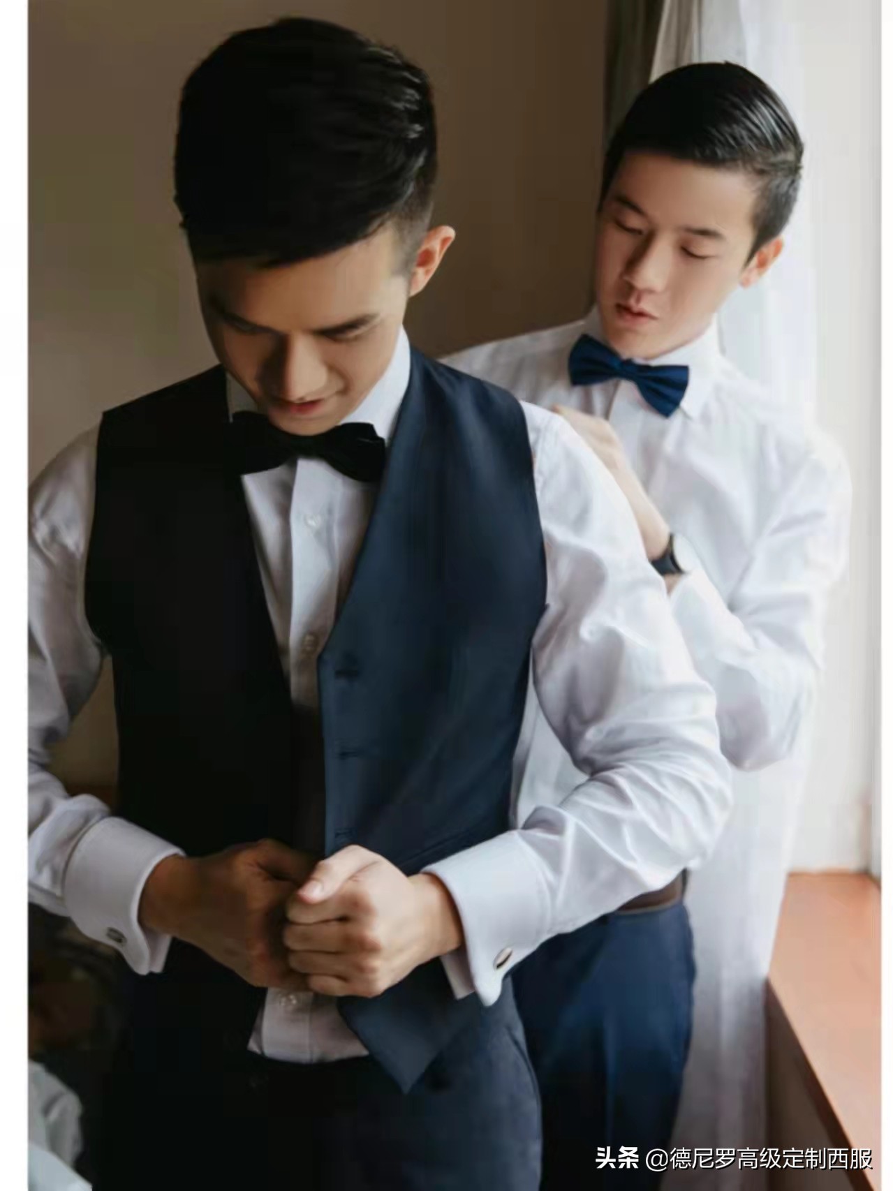 拍婚纱照的时候给你推荐西装,拍婚纱照送的定制西服套路