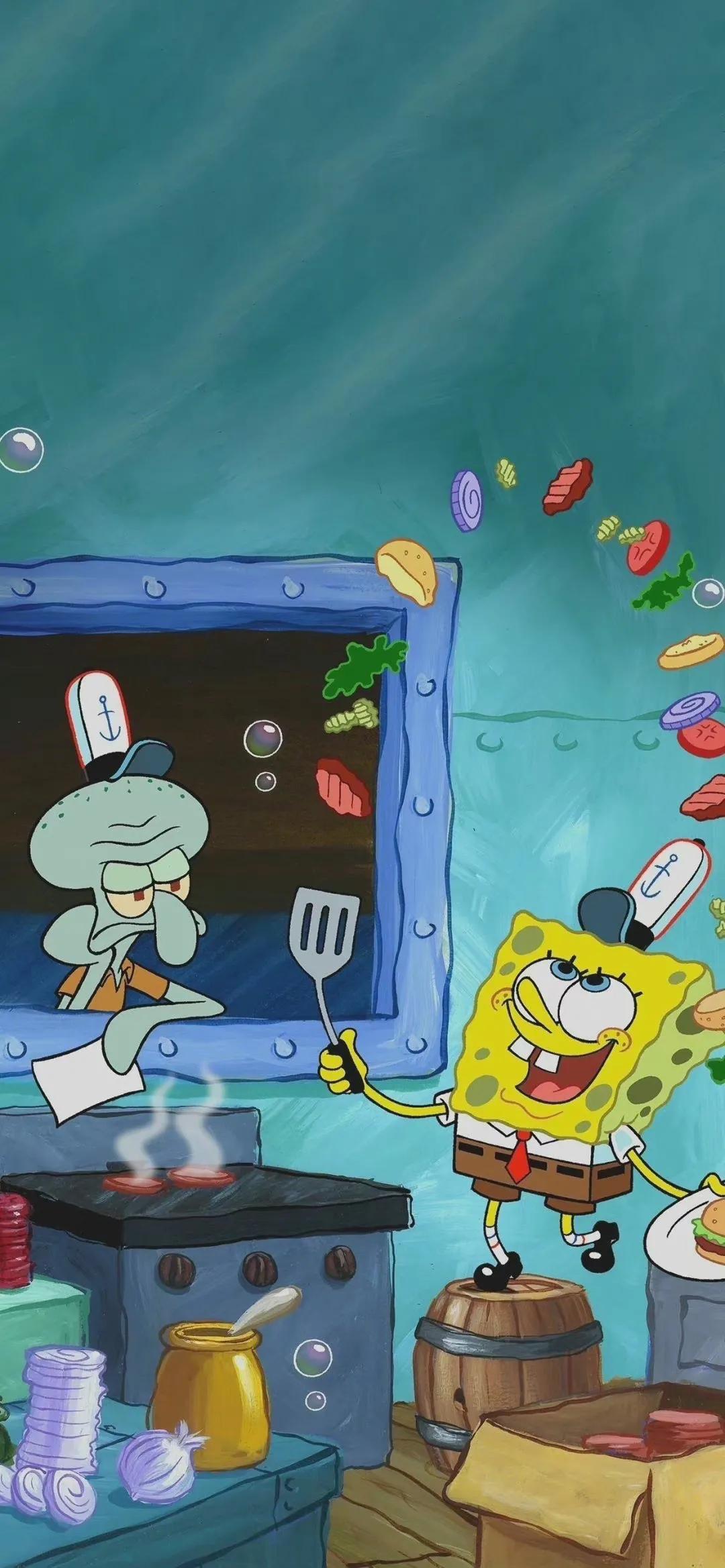 海绵宝宝ipad壁纸横屏,海绵宝宝派大星壁纸油画版