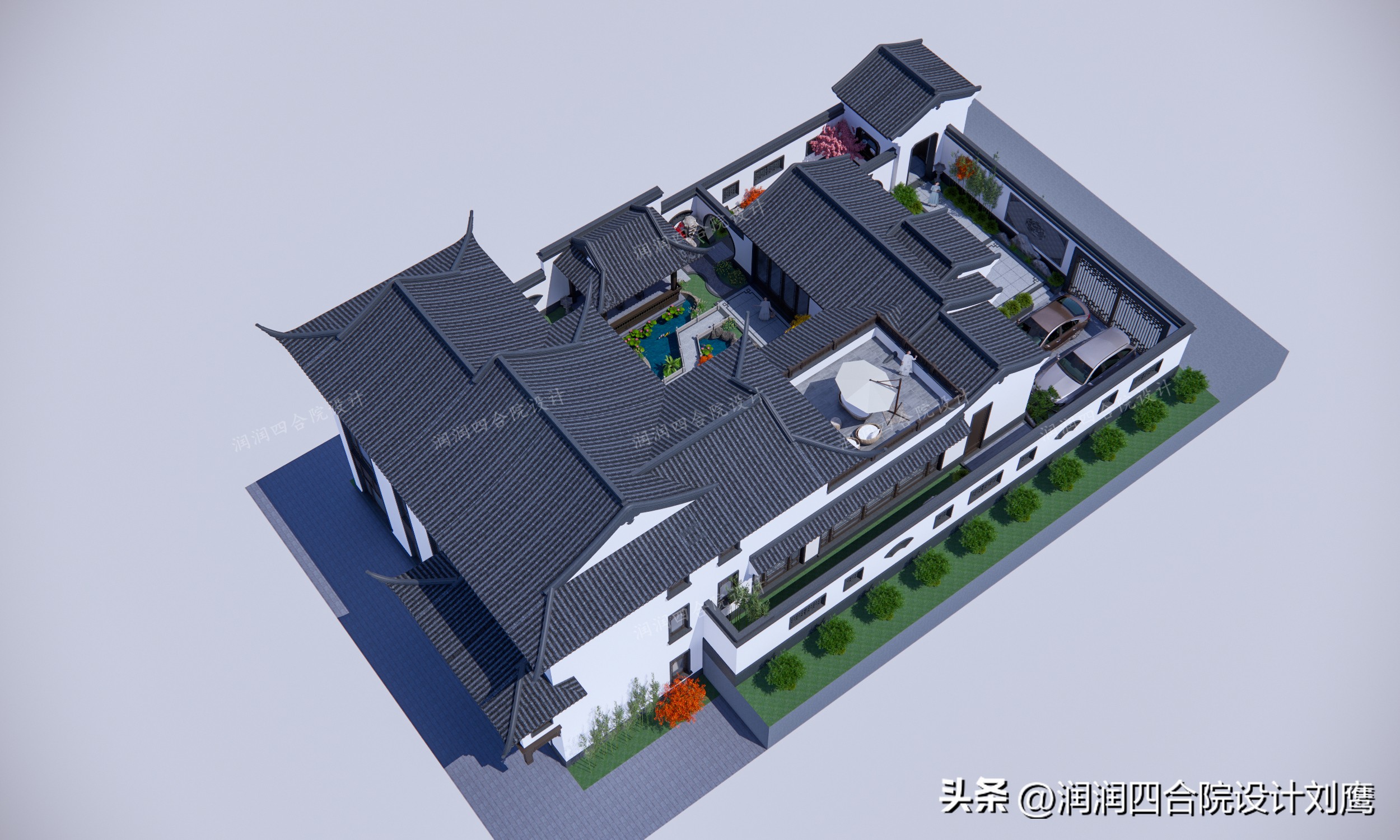 2000平米中式四合院别墅设计,苏式四合院别墅设计图