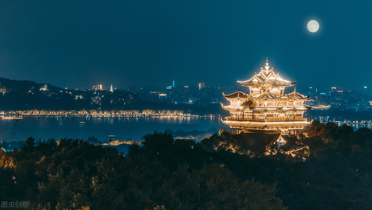 国庆西湖十景,国庆节的西湖风景区