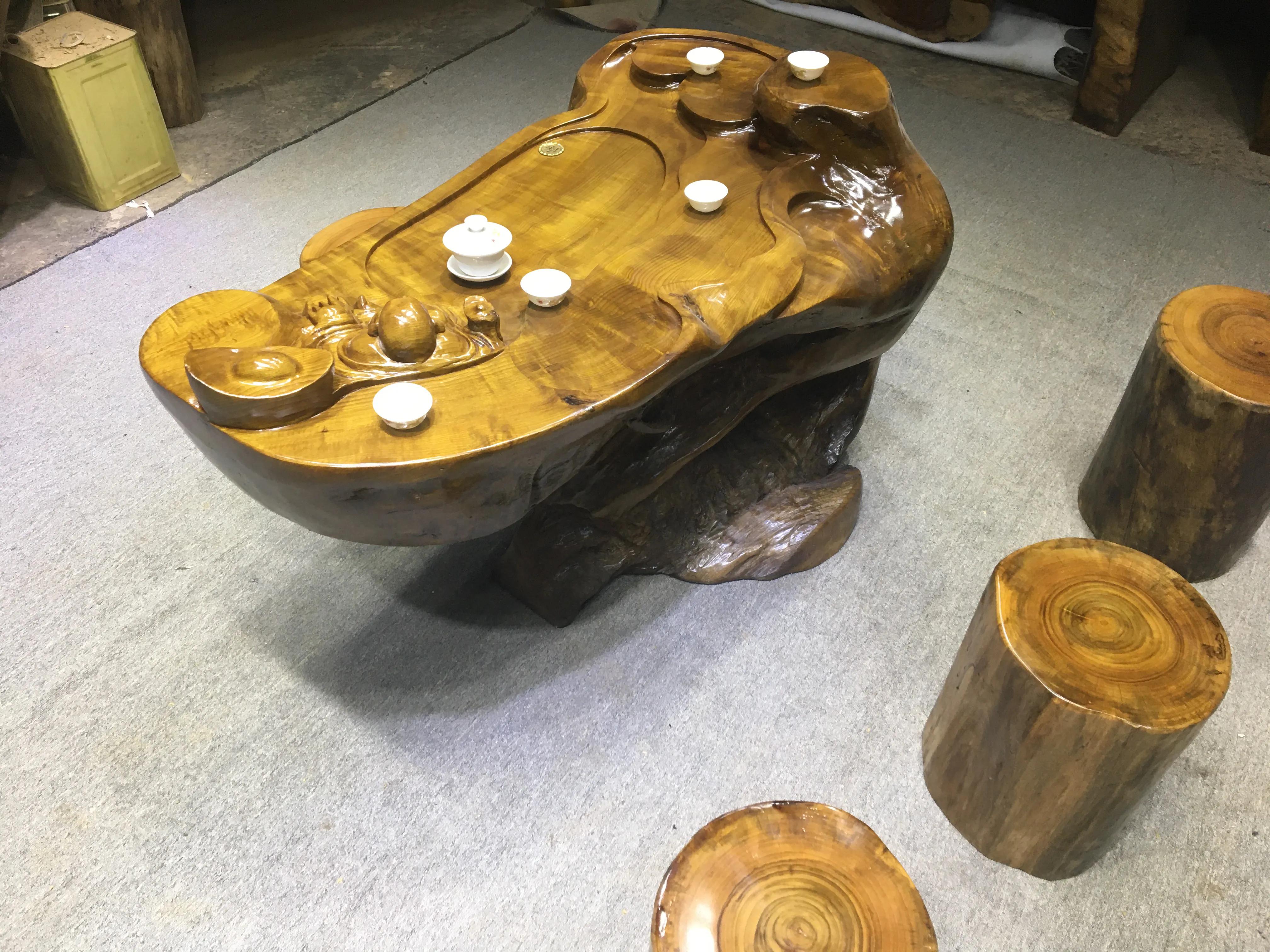 金丝楠木根雕大茶几价格,楠木茶几桌实木雕刻