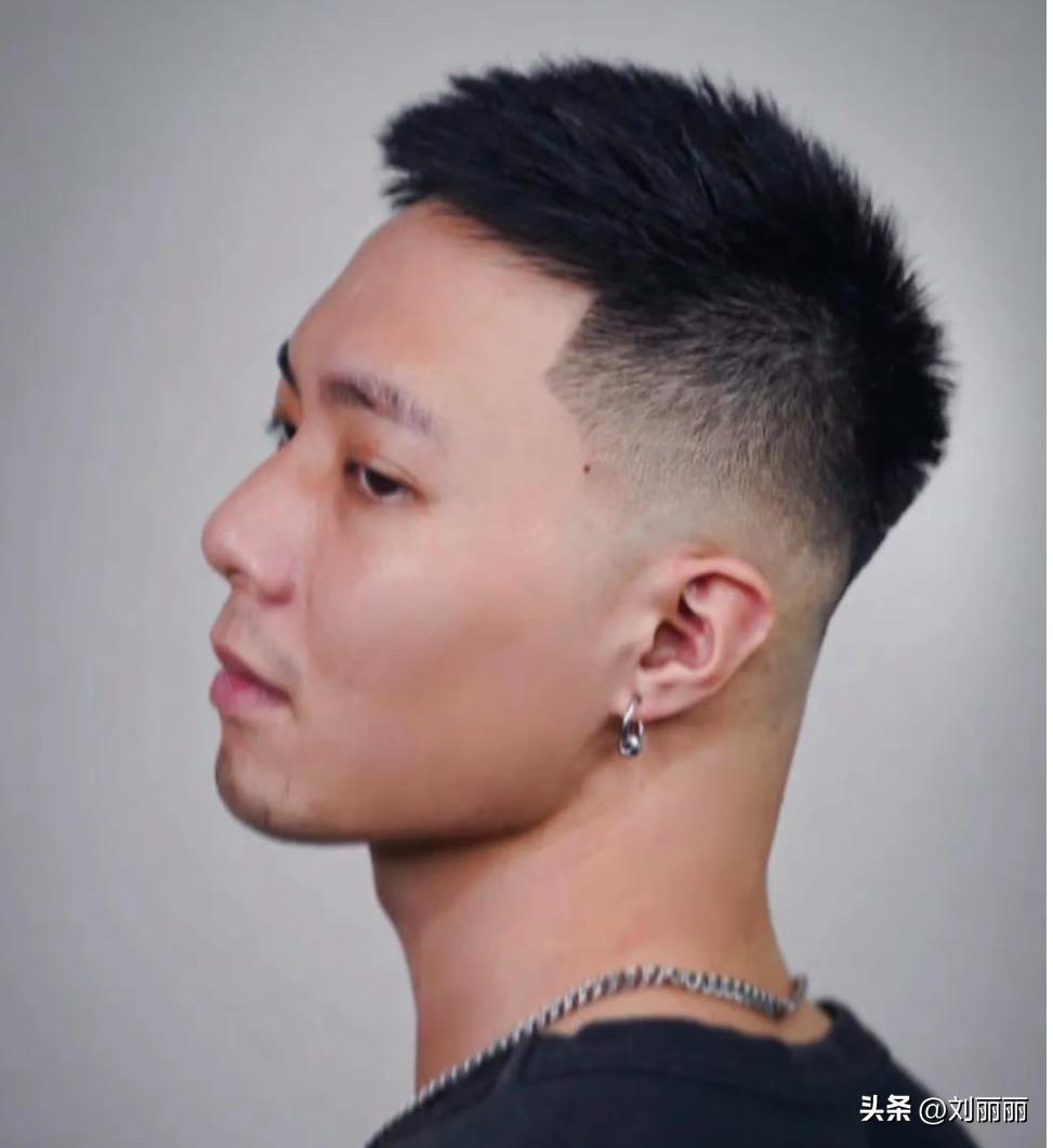 男士发型锅盖头式圆寸头,男士短发发型圆寸飞机头教程