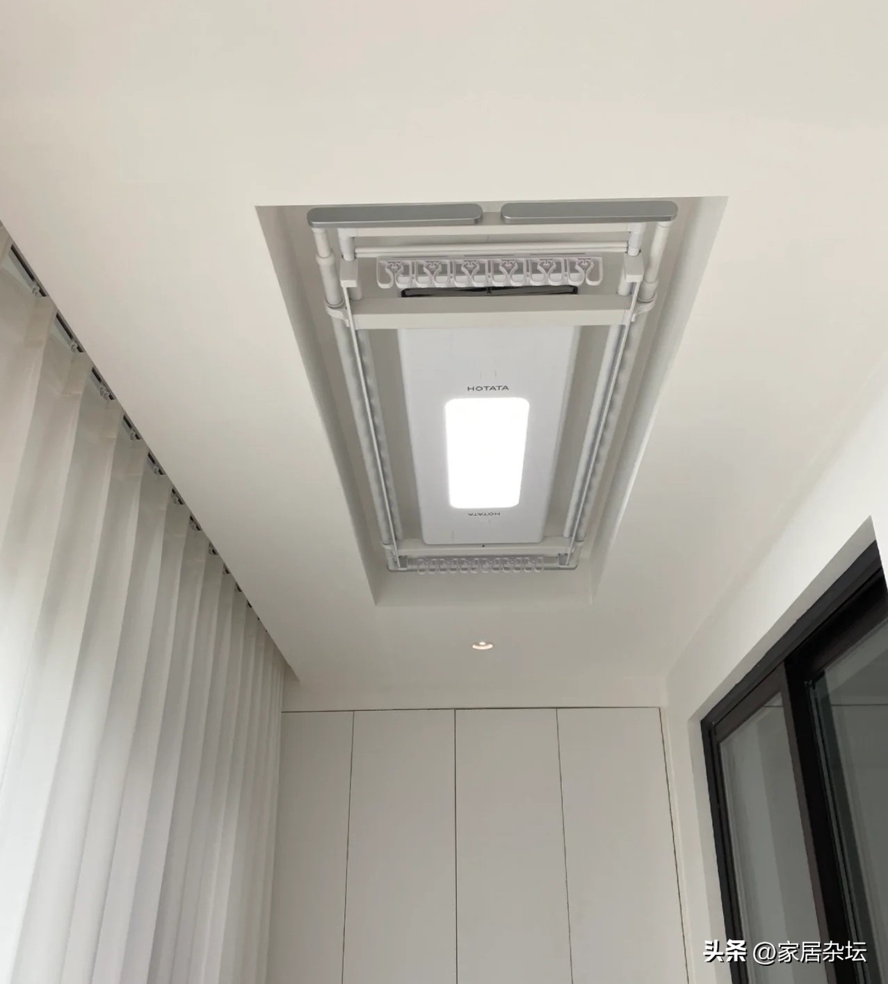 阳台吊顶多高装自动晾衣架比较好,阳台吊顶和自动晾衣架哪个先安装