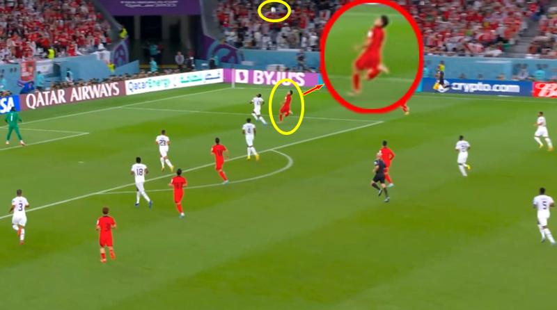 张玉宁停球给武磊,武磊进球张玉宁