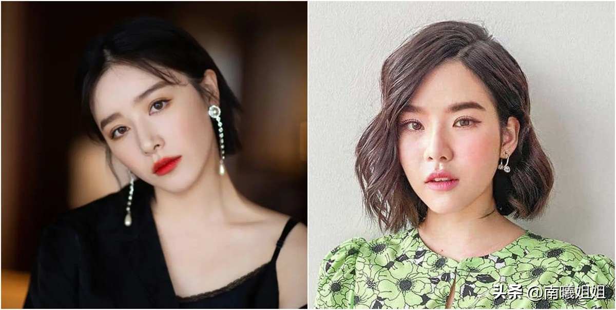 30-40岁圆脸过肩发型减龄短发图片,圆脸发型女2020流行发型过肩