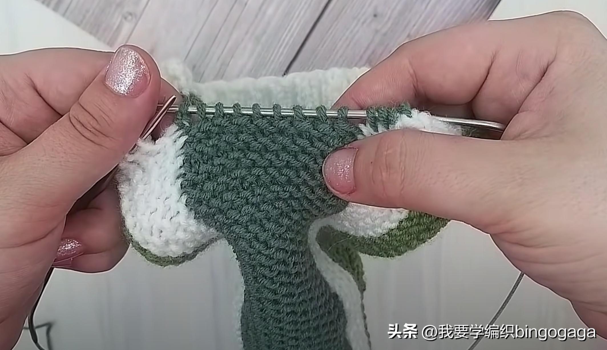 一片式毛线袜的织法,一片式织袜子