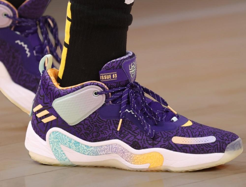 阿迪达斯米切尔3代篮球鞋黑紫,阿迪达斯为米切尔设计的球鞋
