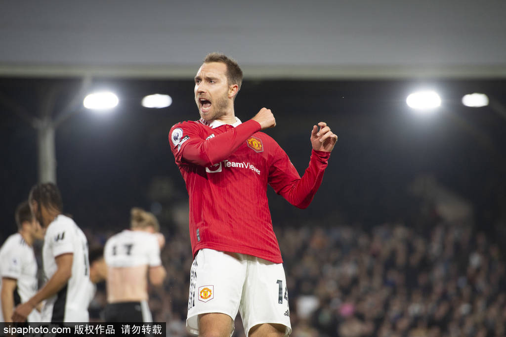 英超埃里克森富勒姆1-2曼联,埃里克森曼联对利物浦