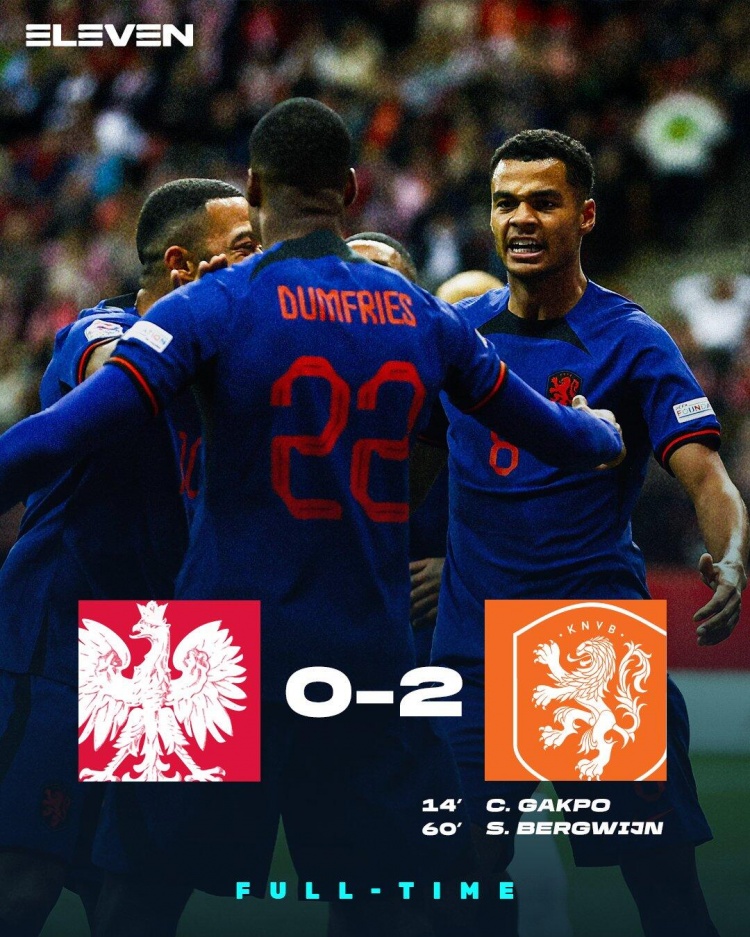 0-2！荷兰太狠了，波兰主场惨败，莱万沦为C罗式饼锋，全场0射门