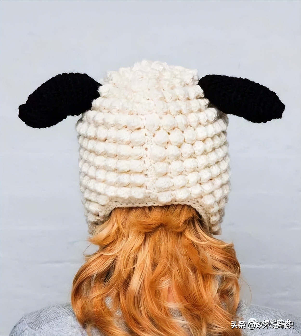 小羊款护耳帽宝宝帽子的钩织教程,钩织儿童长颈鹿帽子