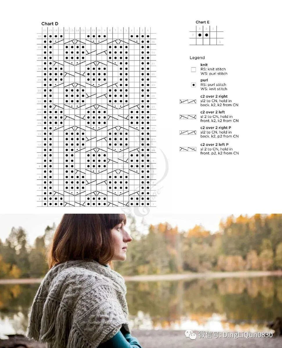 针织新款树叶贝雷帽披肩,贵妇人披肩配的贝雷帽编织教程