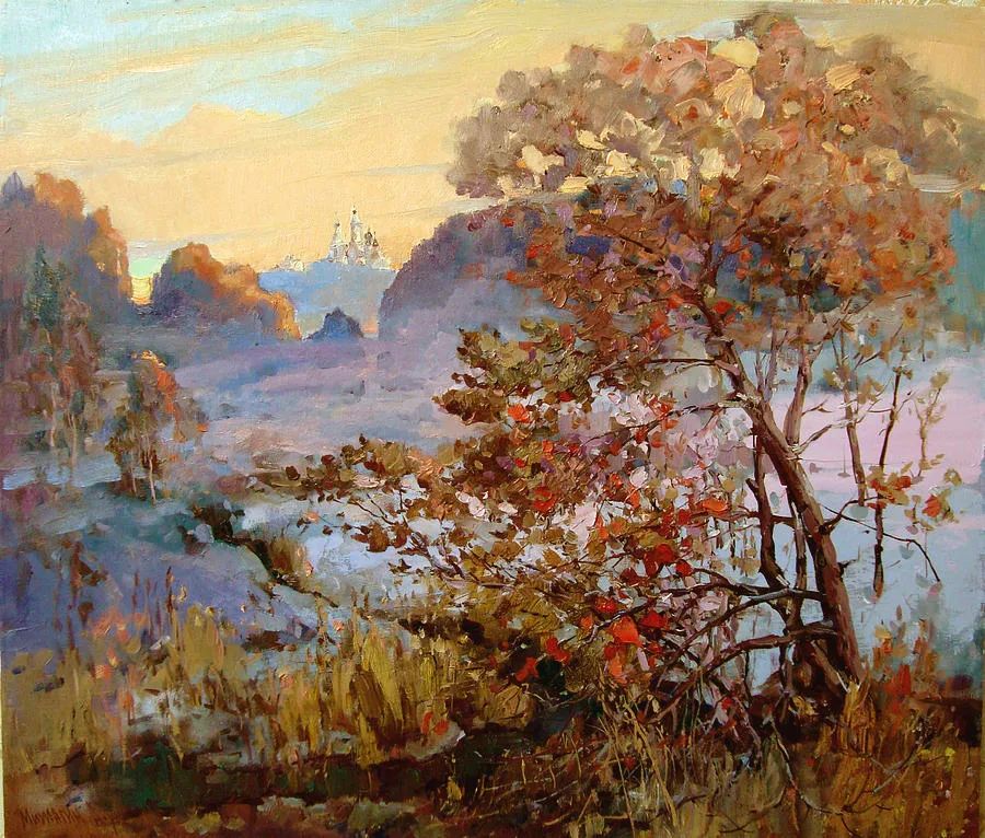 现代俄罗斯风景油画经典作品欣赏,米沙金油画作品