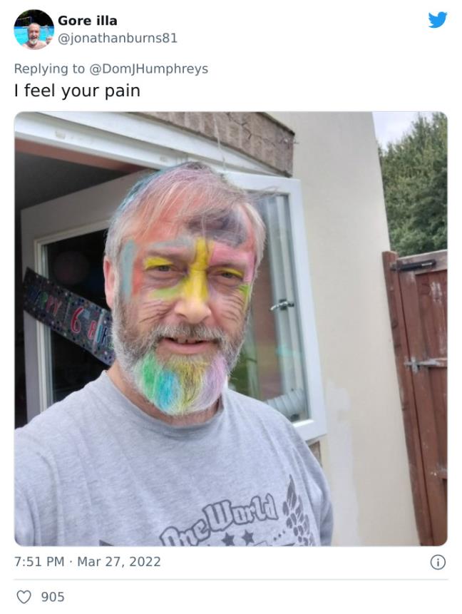 盘点女儿给爸爸的化妆技巧,外国女儿给老爸化妆