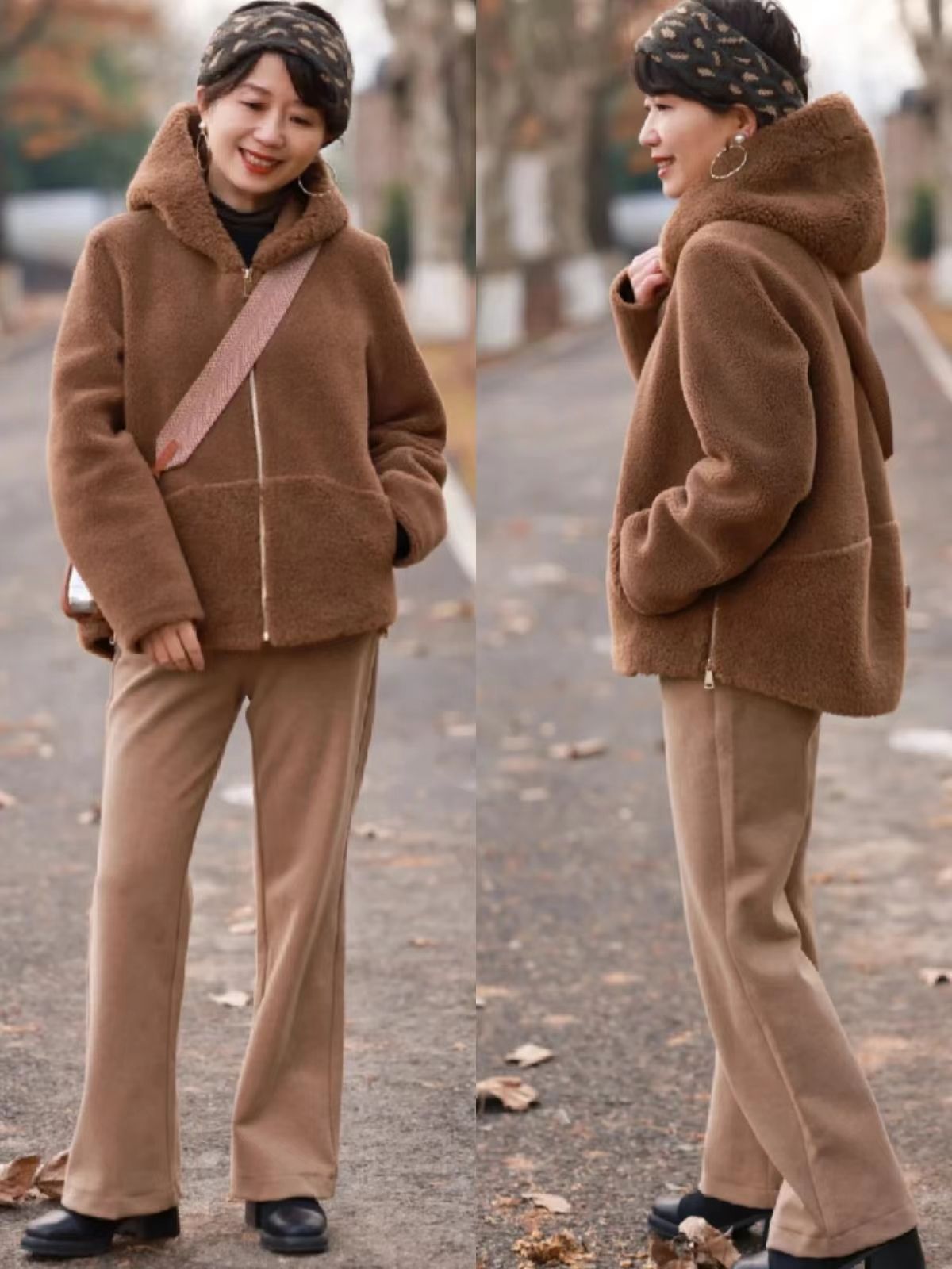 适合上身胖穿的棉服面包服,冬天别穿老气的棉服