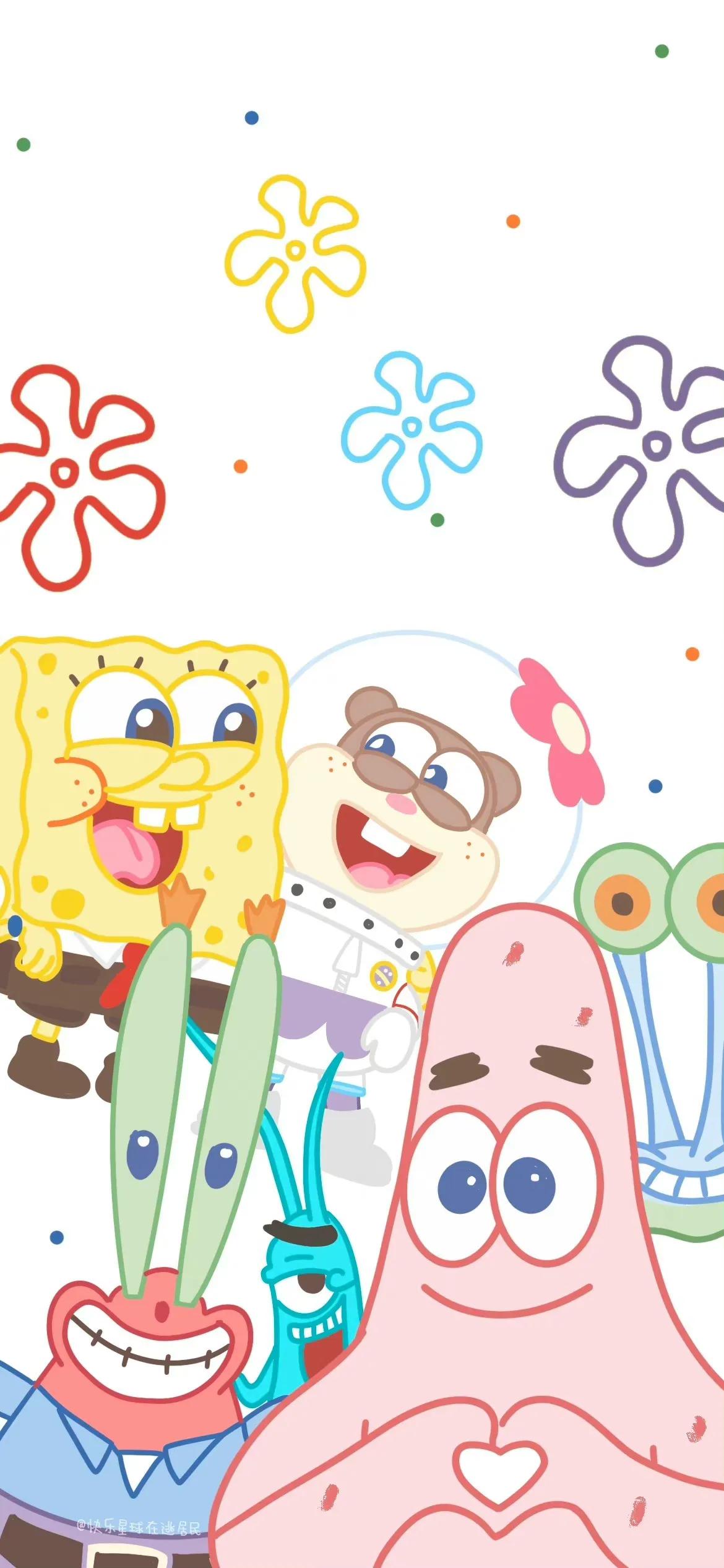 海绵宝宝壁纸iphone专用,手机壁纸动漫海绵宝宝