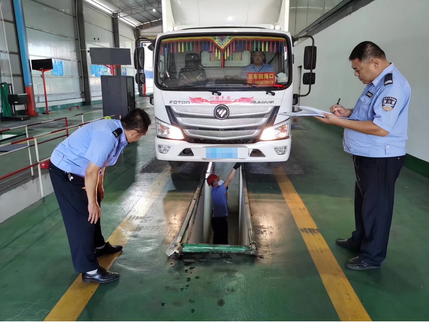 机动车检测线执法检查,临高整治机动车