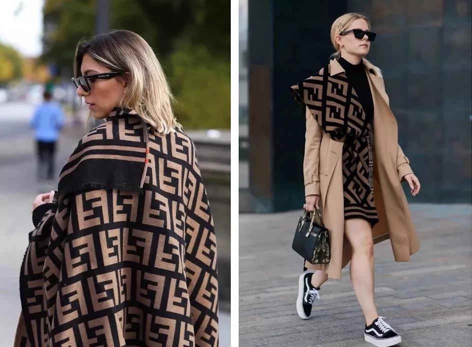 冬天搭配棉衣围巾系法,冬天比较惊艳的穿搭围巾