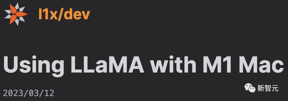 LeCun转赞：苹果M1/M2芯片上跑LLaMA！130亿参数模型仅需4GB内存