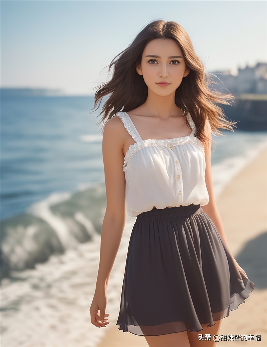 雪纺纱中长款,小清新甜美雪纺纱