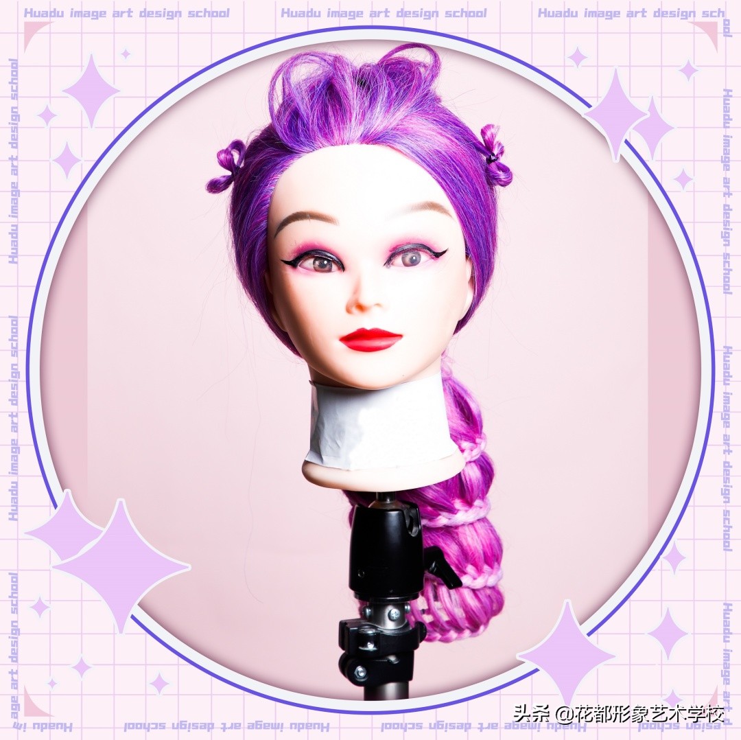 唯美学生编发教程,学化妆学美甲来花都