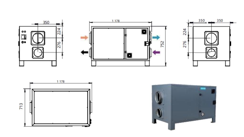 大型转轮除湿机组工作原理,排湿机的原理图