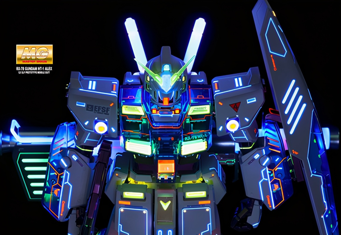 高达模型彩透荧光渗线教程,高达模型消光保护漆教程