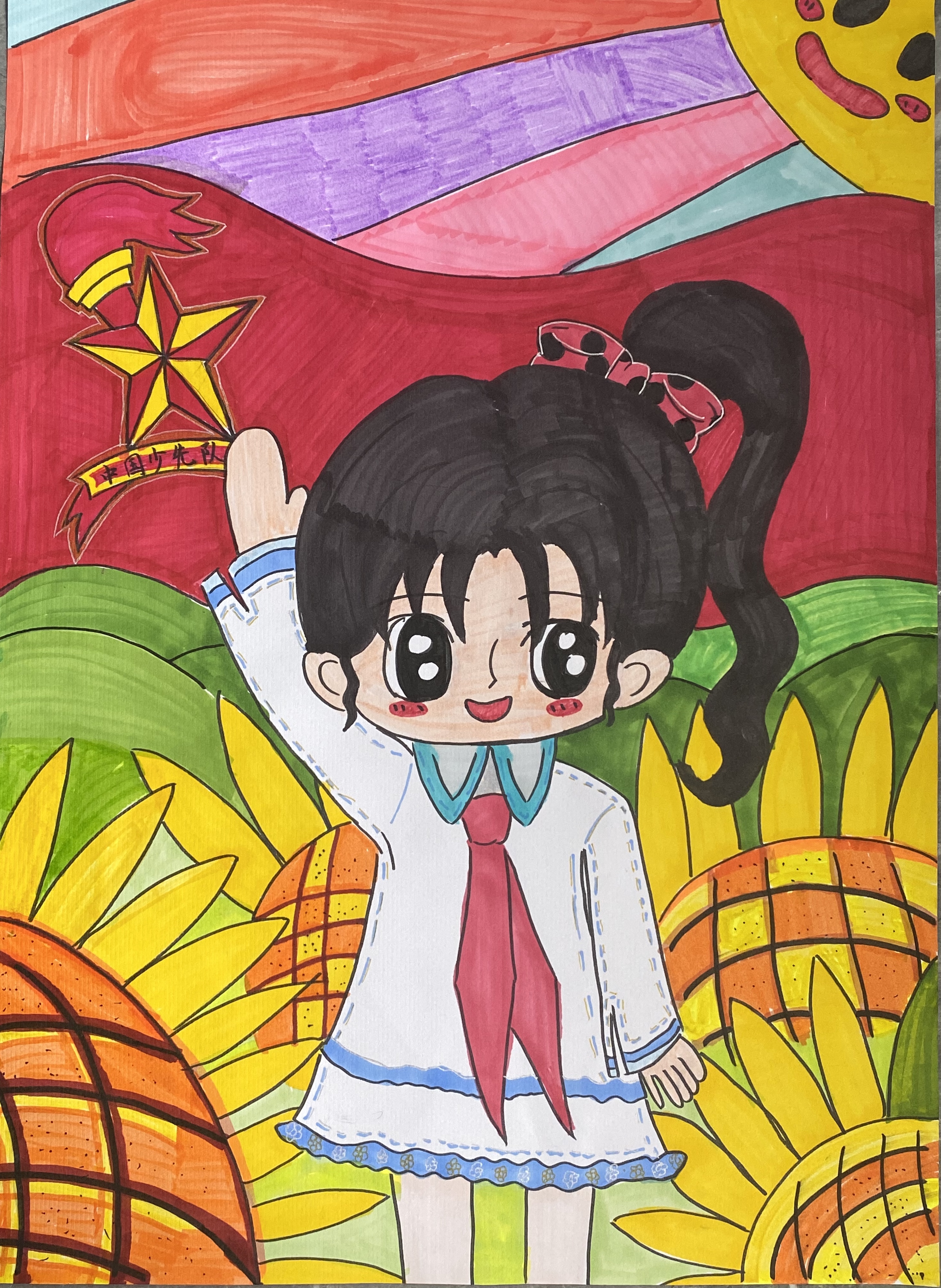 建党100周年绘画比赛桂林,建党100周年主题绘画青春同行