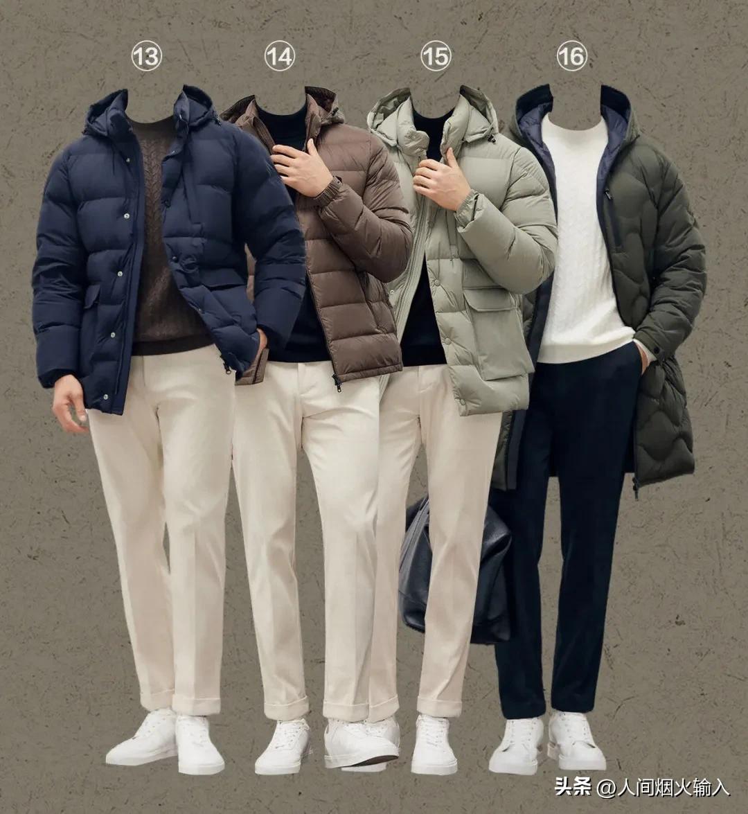 男冬季羽绒服穿搭思路,男士运动品牌冬季羽绒服
