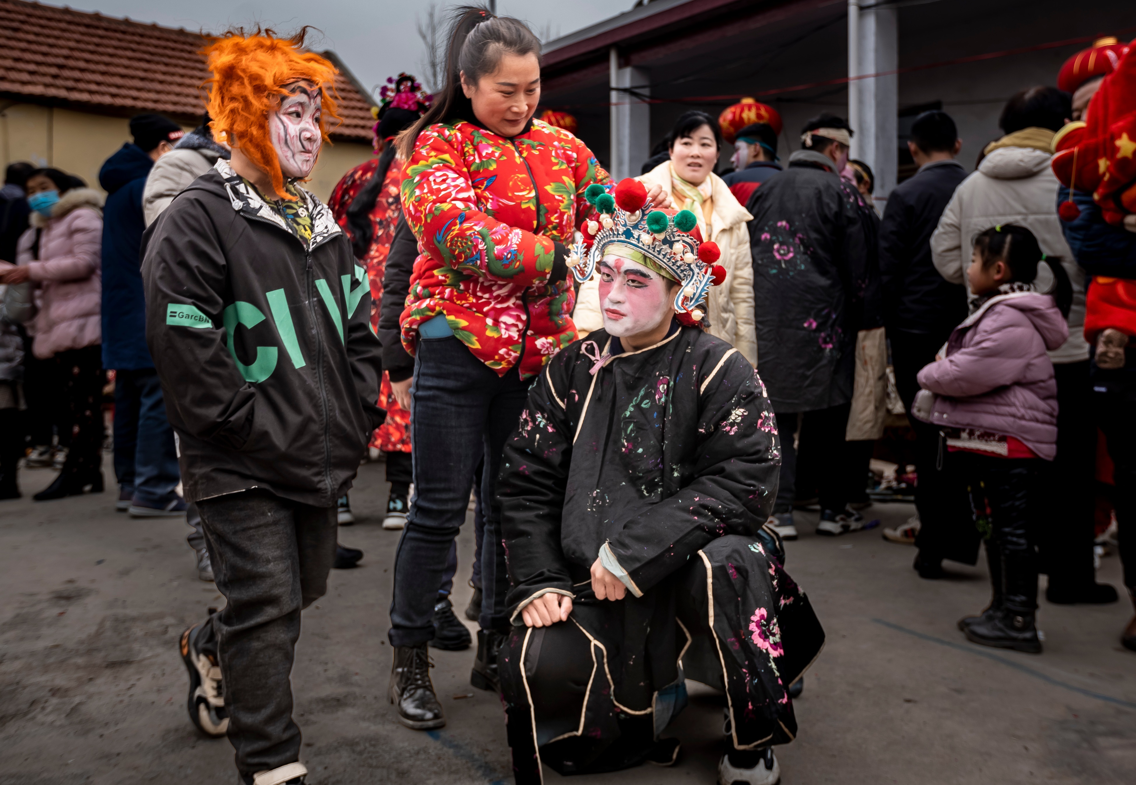 沂水大峪送火神时间,大峪村送火神舞狮