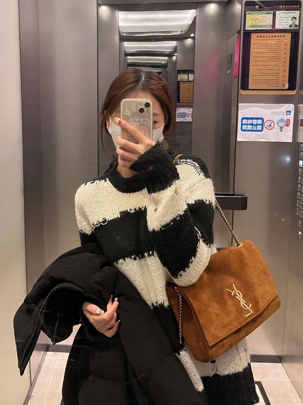 yslkate双面包变双链条,ysl双面kate背法