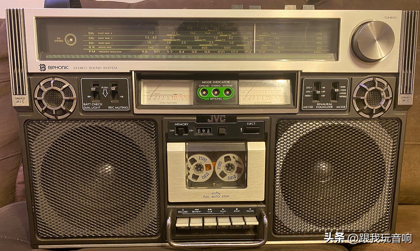 jvc的老式音响,80年代珠江牌木壳台式收录机